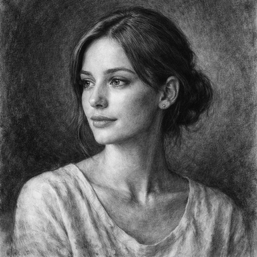 Charcoal Drawing style example
