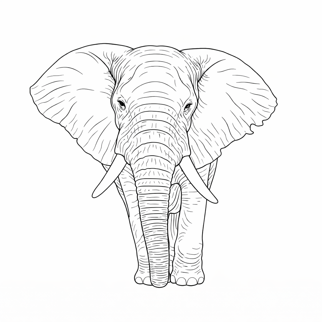 塗り絵ページ line art example