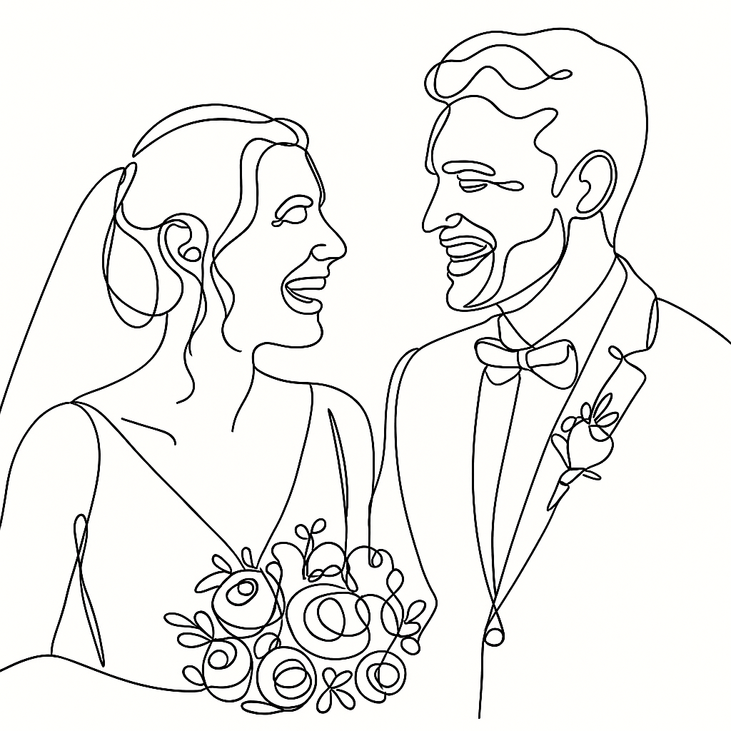 一筆書き line art example
