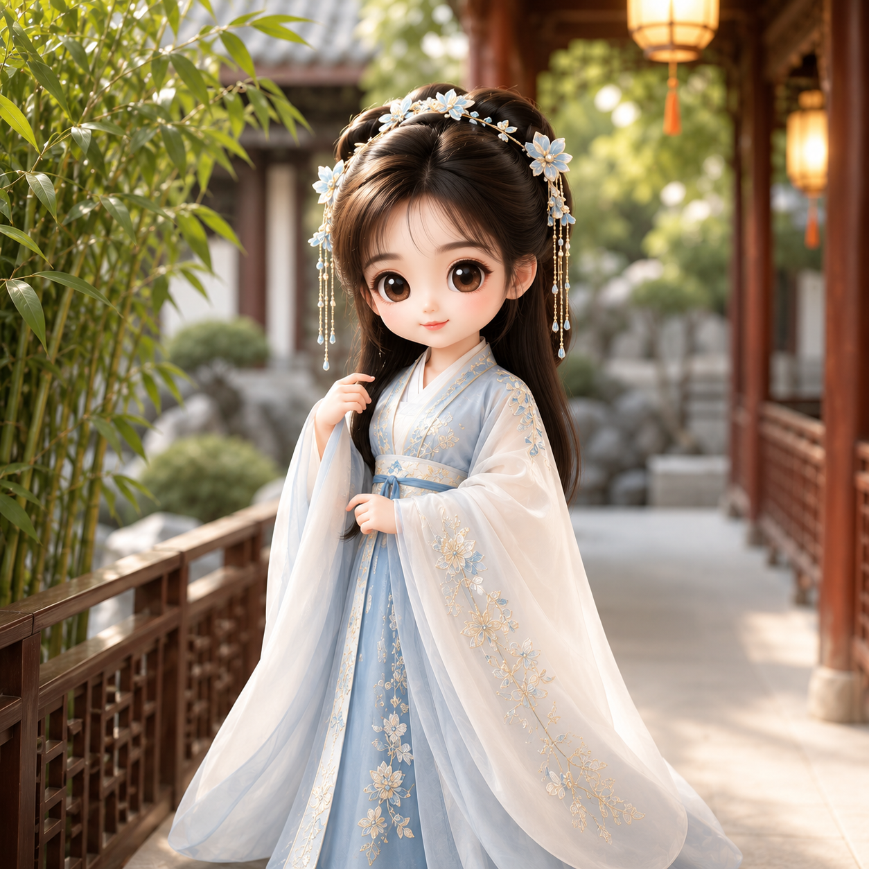 Chibi 3D Hanfu style example