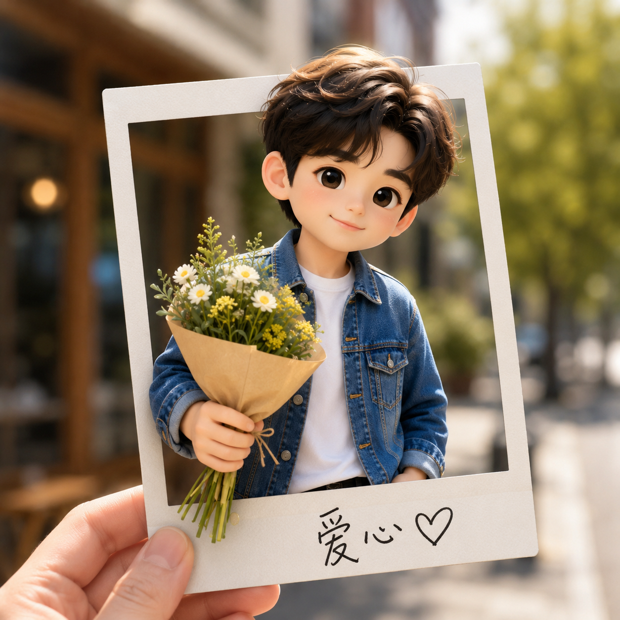 Chibi 3D Polaroid style example