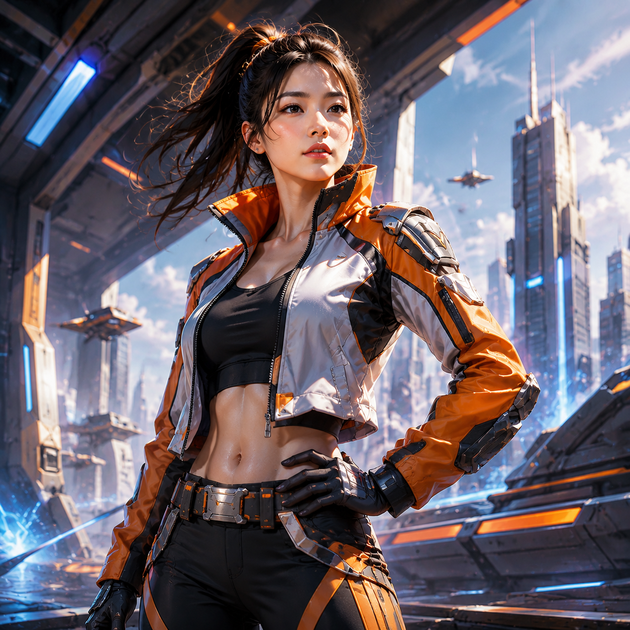 Futuristic Hero style example