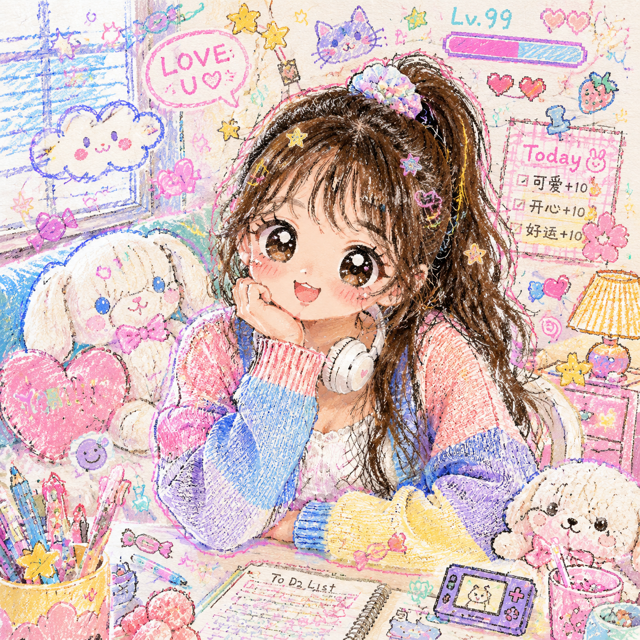 Kawaii Doodle style example