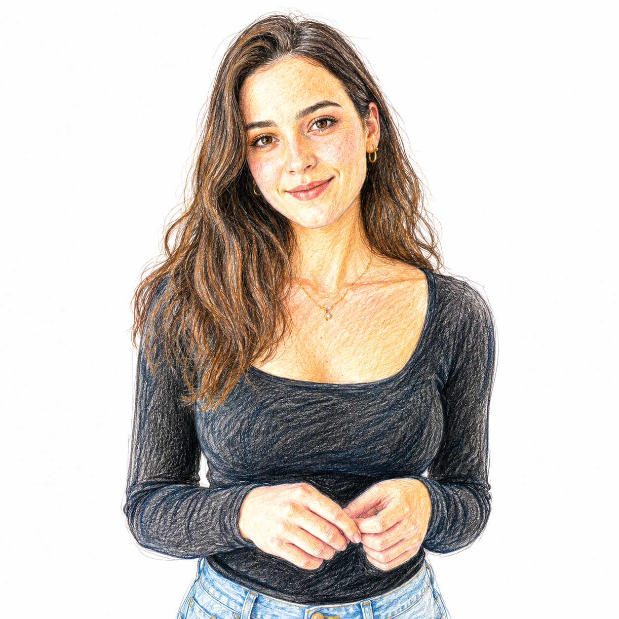Colored Pencil style example