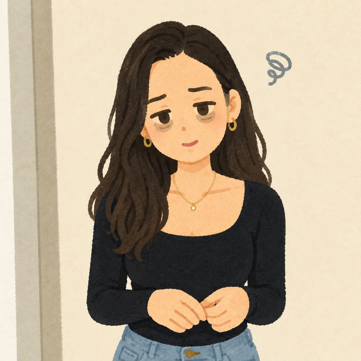 Sad Little Character style example