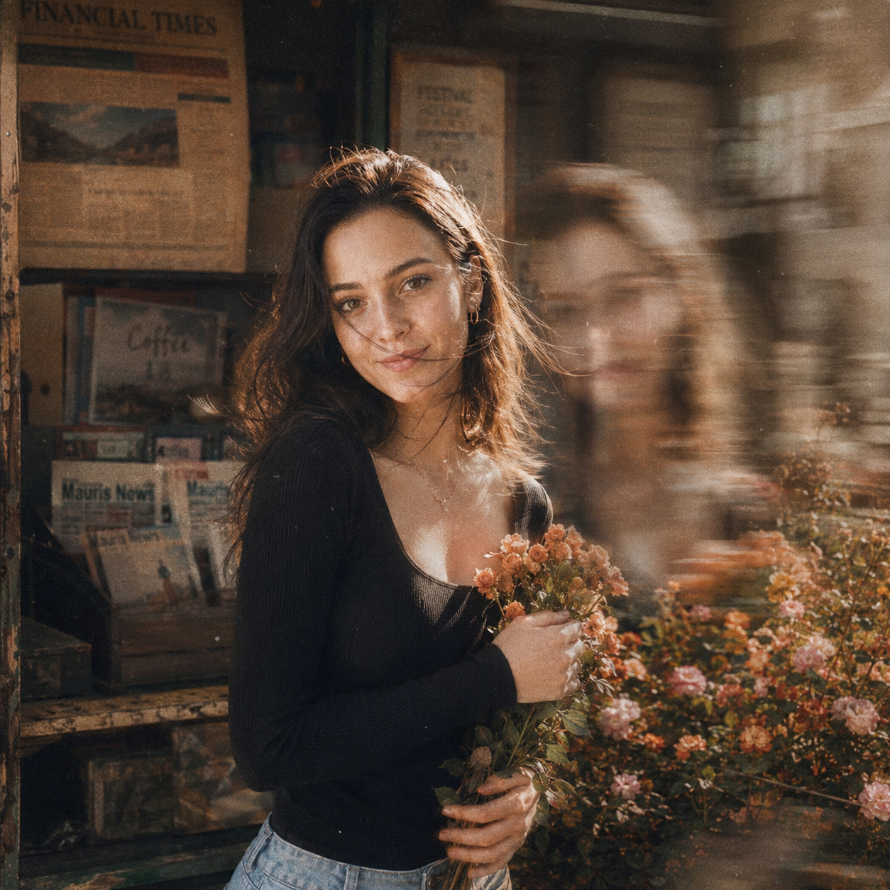 Vintage Film Floral Girl style example