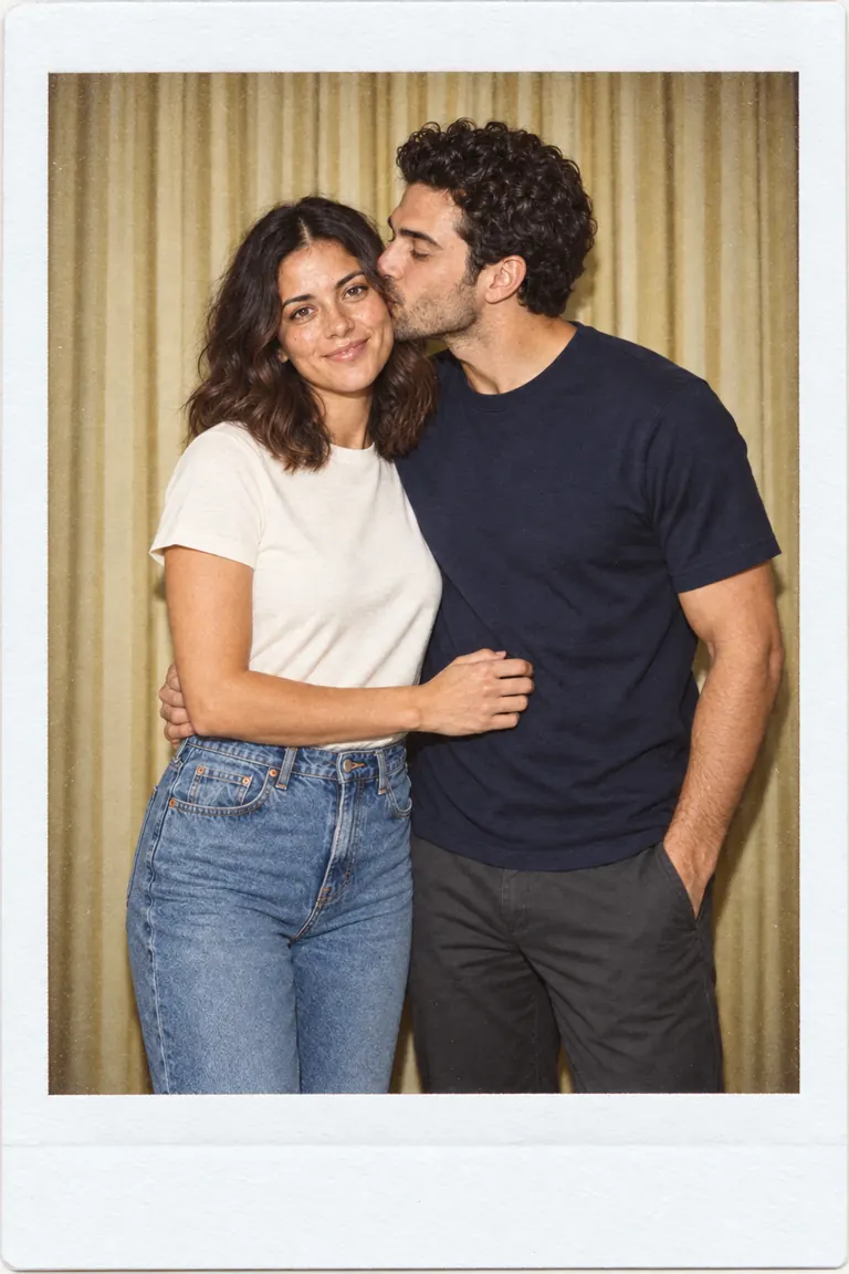 Yellow · cheek kiss — Example result